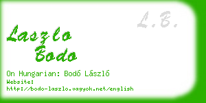 laszlo bodo business card