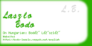 laszlo bodo business card